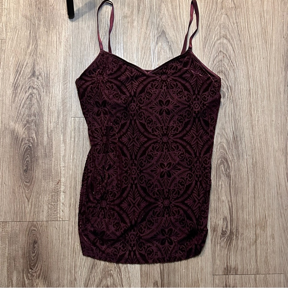 Soma Burgundy Patterned Camisole